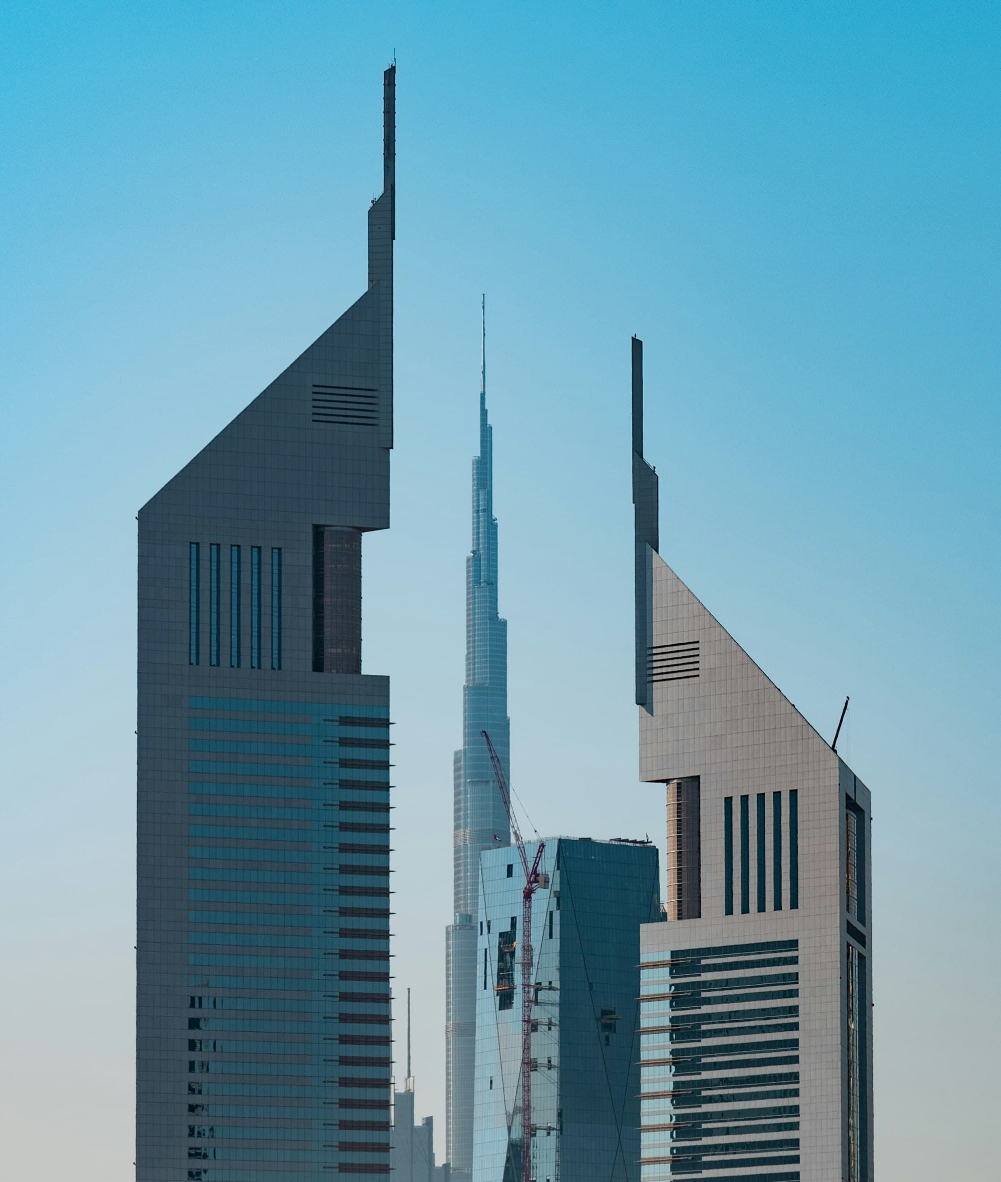 The financial district towers on Sheikh Zayed Road, Dubai