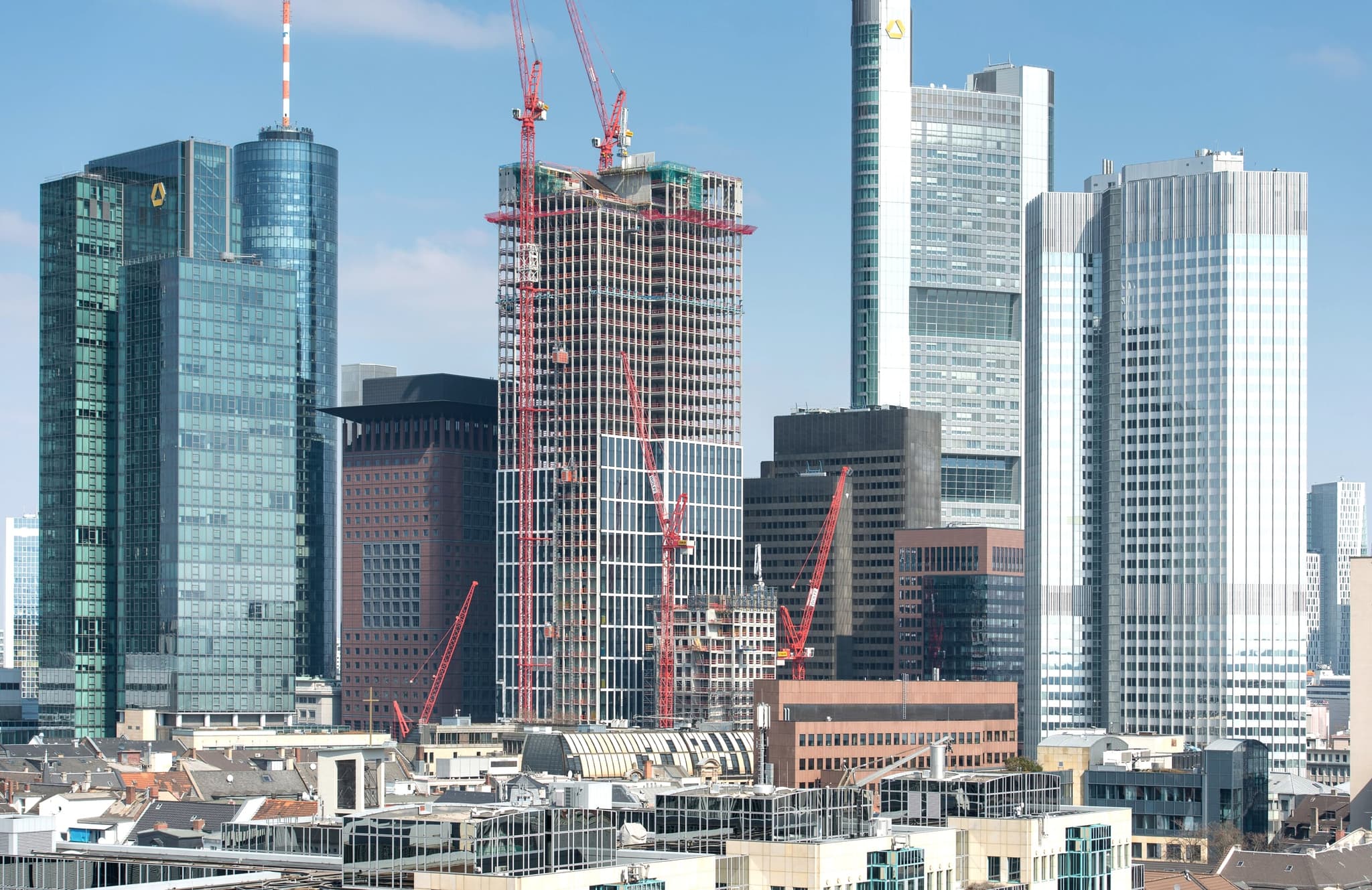 The Frankfurt banking district skyline